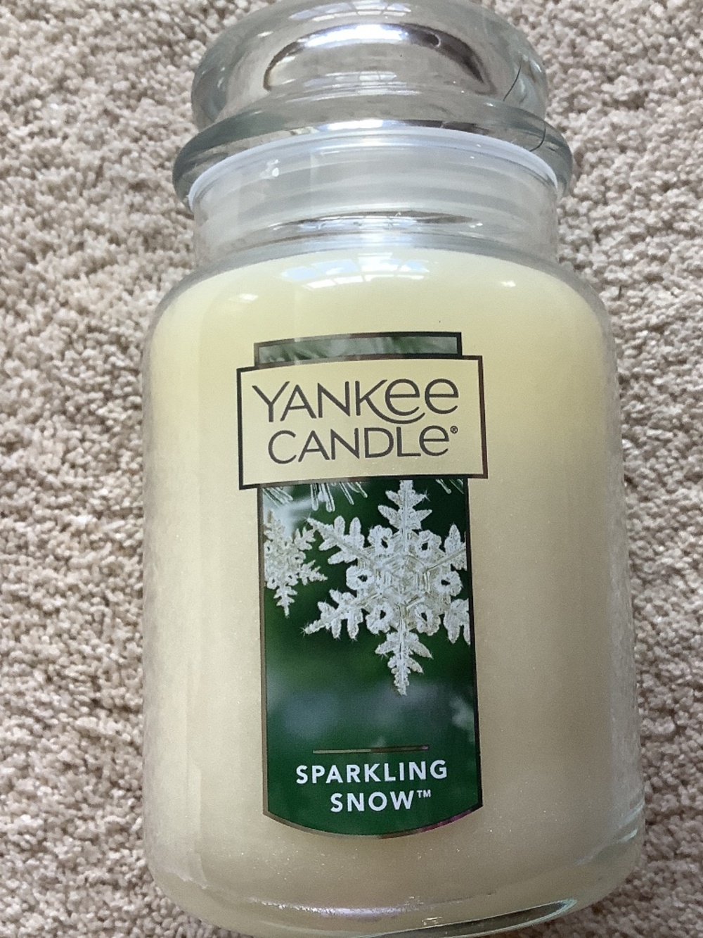 Yankee Candle Retired Sparkling Snow Candle 22oz Jar